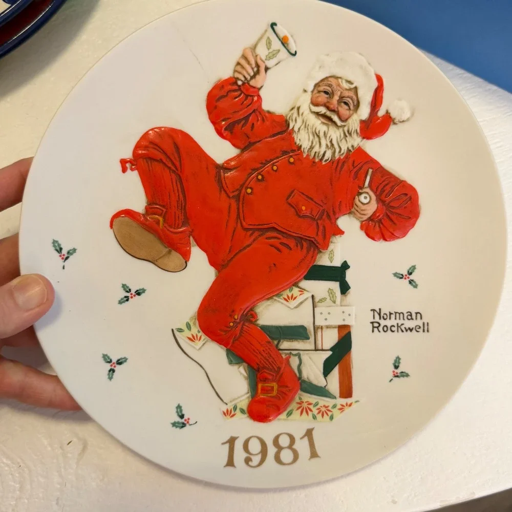 Vintage Norman Rockwell 1981 Christmas Plate Ringing In Good Cheer in Box